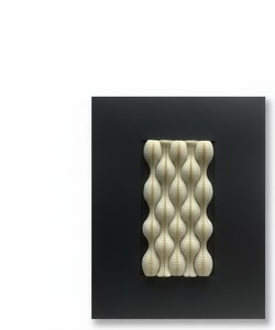 Cream Origami Wave Wall Sculpture
